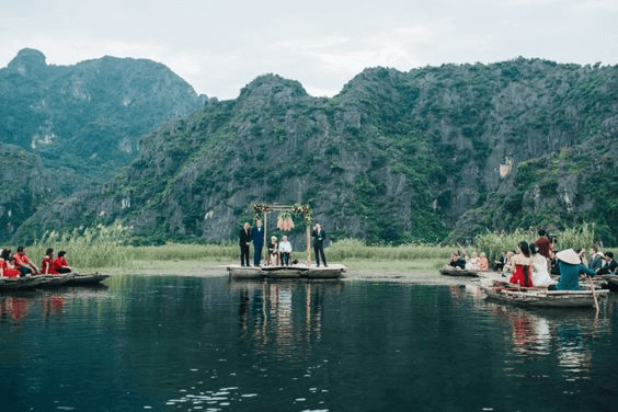 Unique wedding at Van Long Nature Reserve - Pinterest