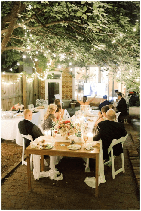 A Columbia couple's wedding with only a few guests and the rest of attendees were connected via screens. - Pinterest